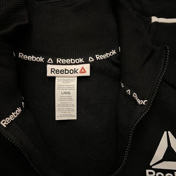 Reebok Half Zip Turtleneck Fleece Sweatshirt - Picture 8 of 8